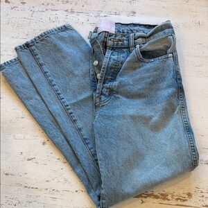 REVICE High-Rise Button-Fly Women’s Jeans in Light Blue Wash